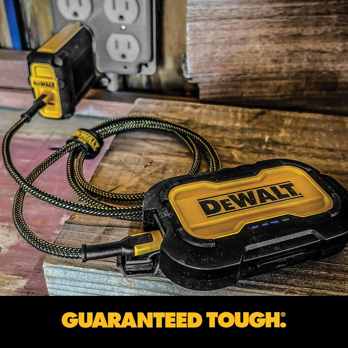 DEWALT 100W USB-C Cable – 6ft Kevlar-Reinforced PD Fast Charging Cord for Jobsite, iPhone, MacBook, Samsung