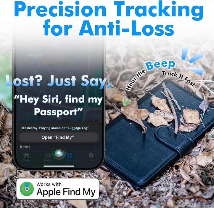 Travel Depot Passport Holder – Apple Find My Trackable Cover, 6-Month Battery