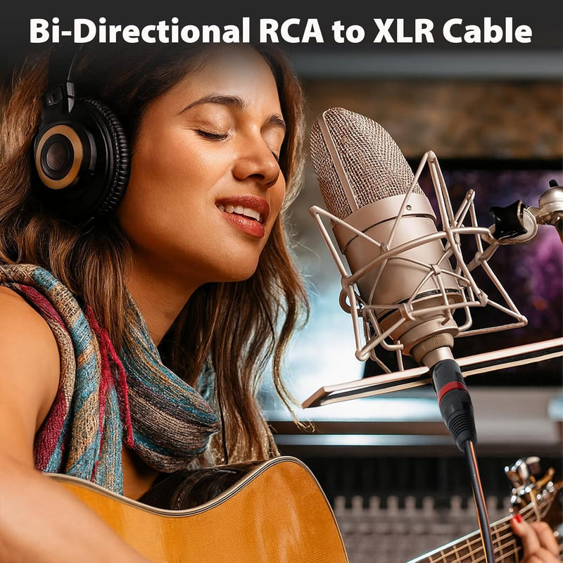 Cyberguys RCA to XLR Audio Cable – Bi-Directional Shielded Stereo Cord