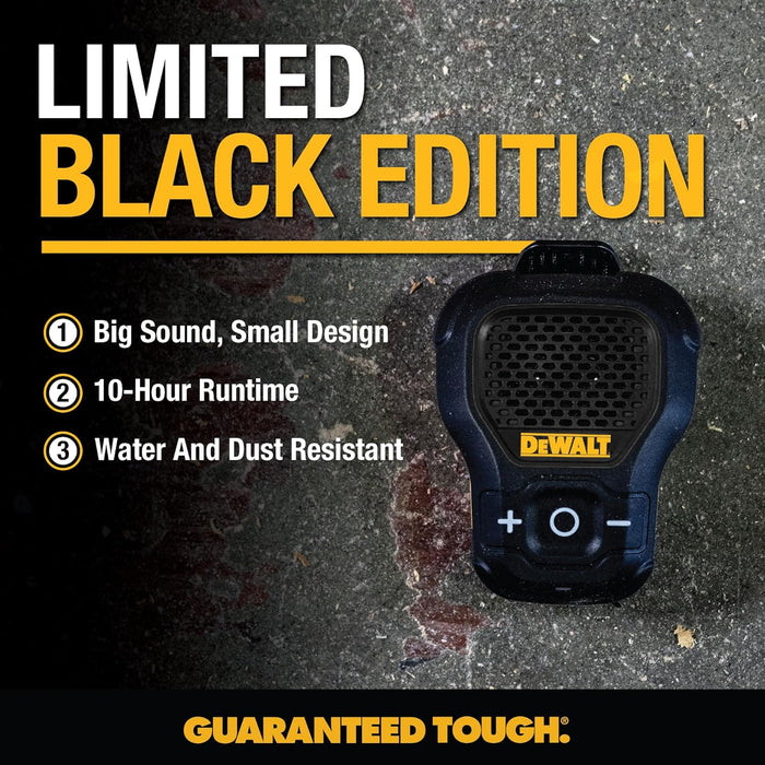 DEWALT Wearable Bluetooth Speaker [Black Edition]
