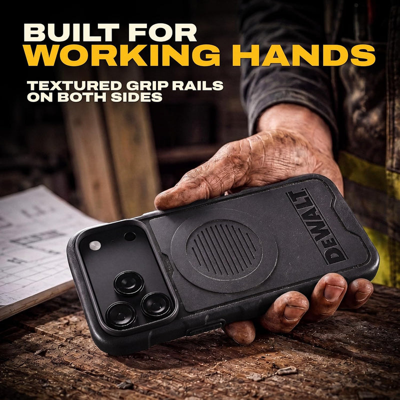 DEWALT Heavy Duty MagSafe Case for iPhone 17 and 18, Shockproof Drop Protection