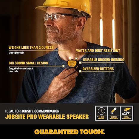 DEWALT Wearable Bluetooth Speaker