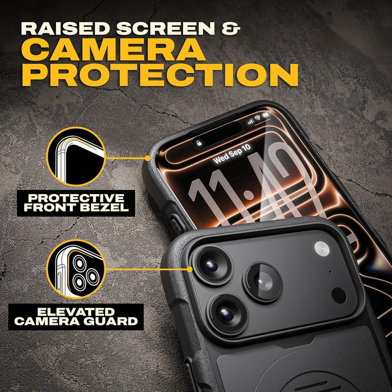 DEWALT Heavy Duty MagSafe Case for iPhone 17 and 18, Shockproof Drop Protection