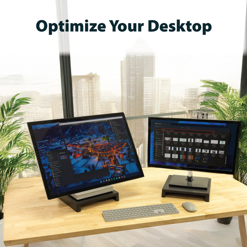 Vuryte Vuryser2 Plus Monitor Riser – Single Adjustable Black Monitor Stand