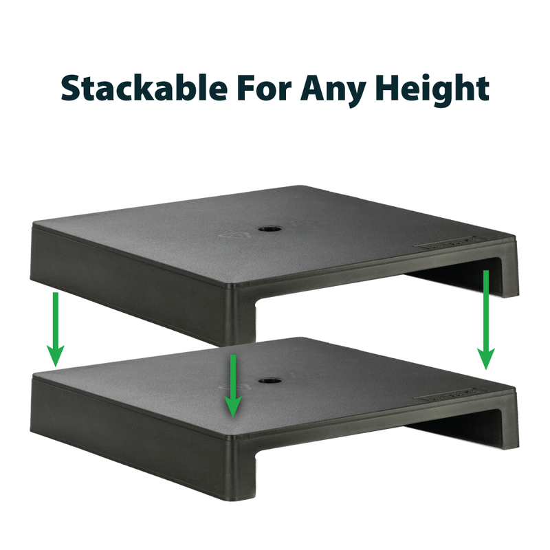 Vuryte Vuryser2 Plus Monitor Riser – Single Adjustable Black Monitor Stand