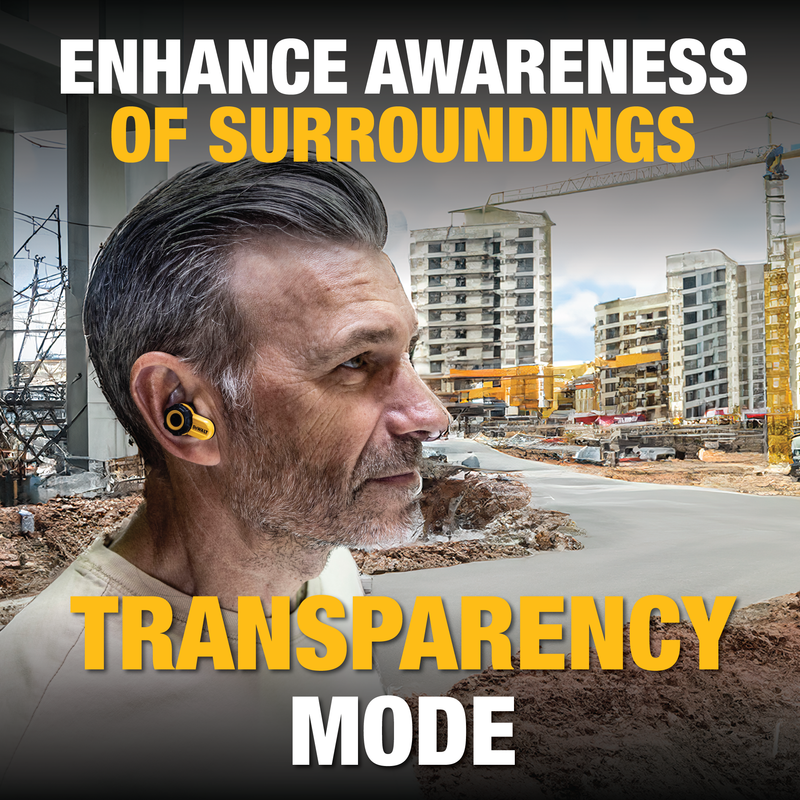 DEWALT Pro X2 ANC True Wireless Earbuds – 38dB Noise Canceling