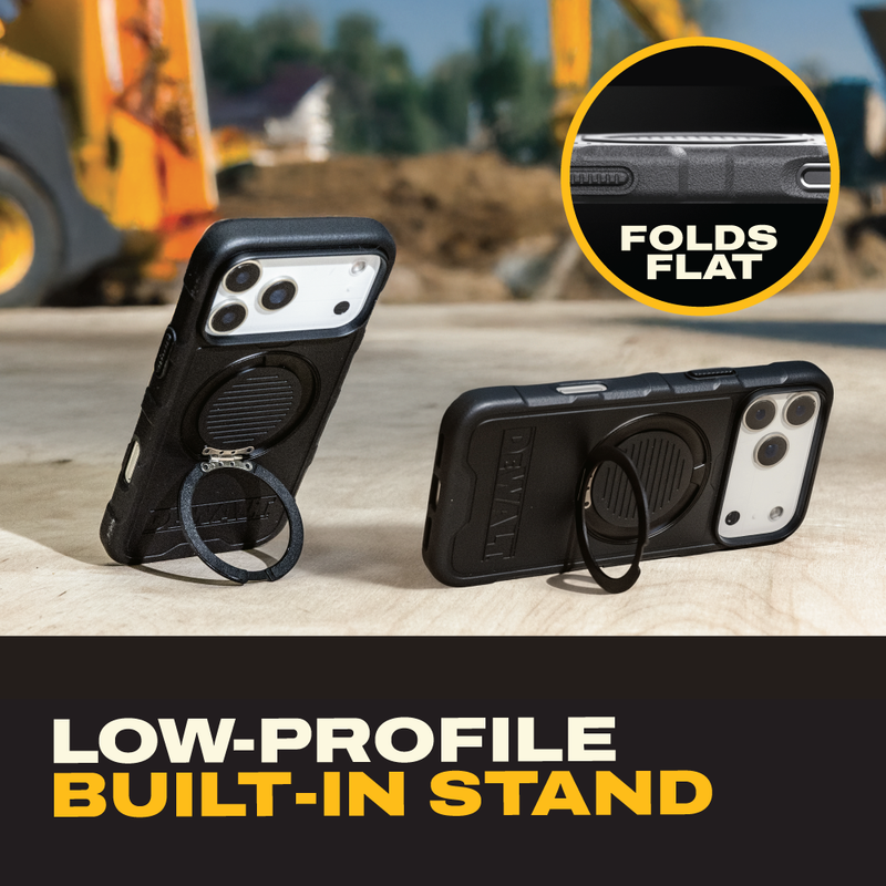 DEWALT iPhone 17 Air/Pro/Pro Max Magnetic Case – Rugged Shockproof Cover w/Stand