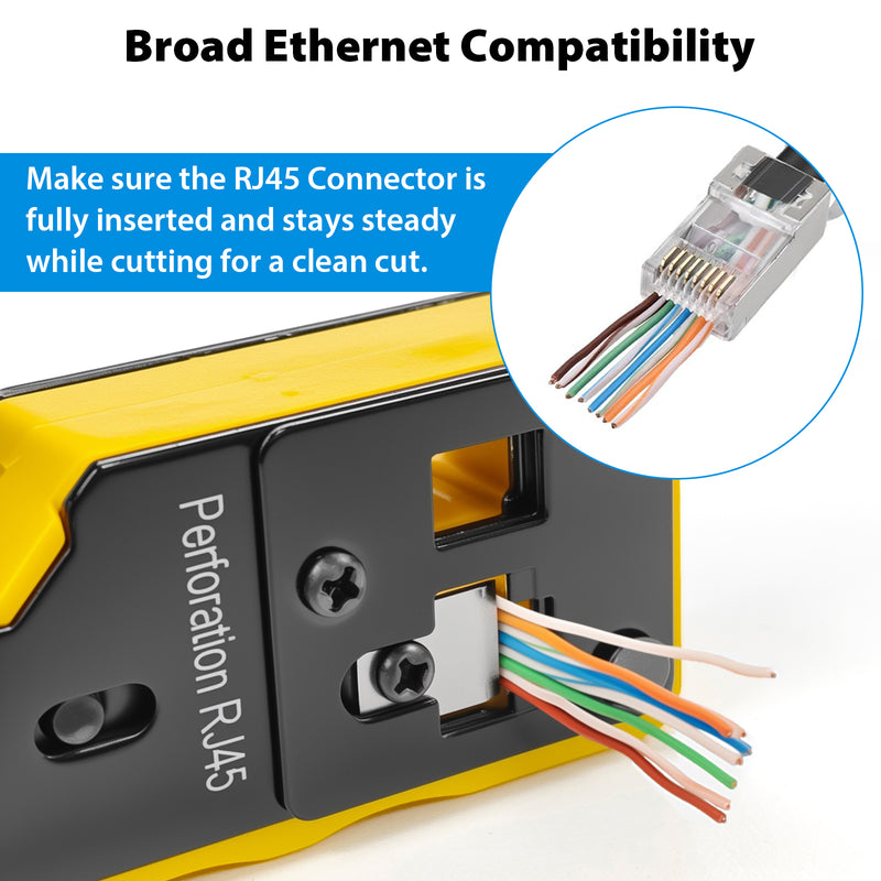 Cyberguys All-in-One Ethernet Crimping Tool, Pass-Through RJ45 with Cutter