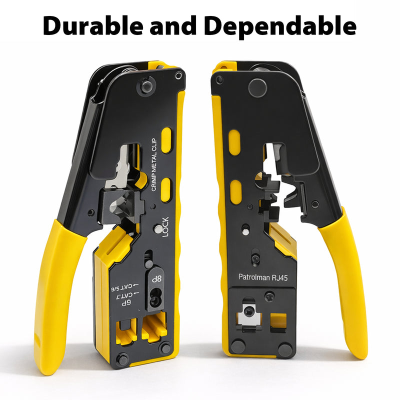 Cyberguys All-in-One Ethernet Crimping Tool, Pass-Through RJ45 with Cutter