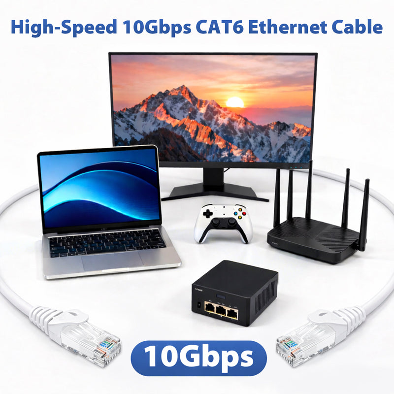 Cyberguys CAT6 Ethernet Cable – 10Gbps UTP Network Cable