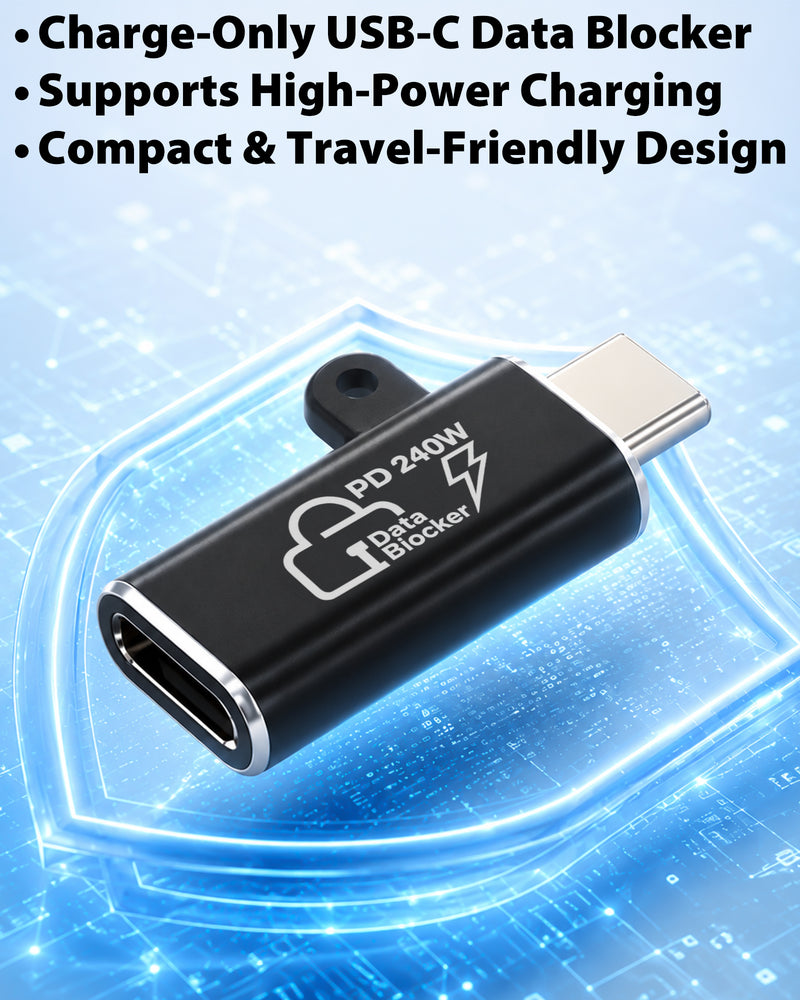 Cyberguys 2 Pack USB-C Data Blocker, Charge-Only Adapter for Secure Charging