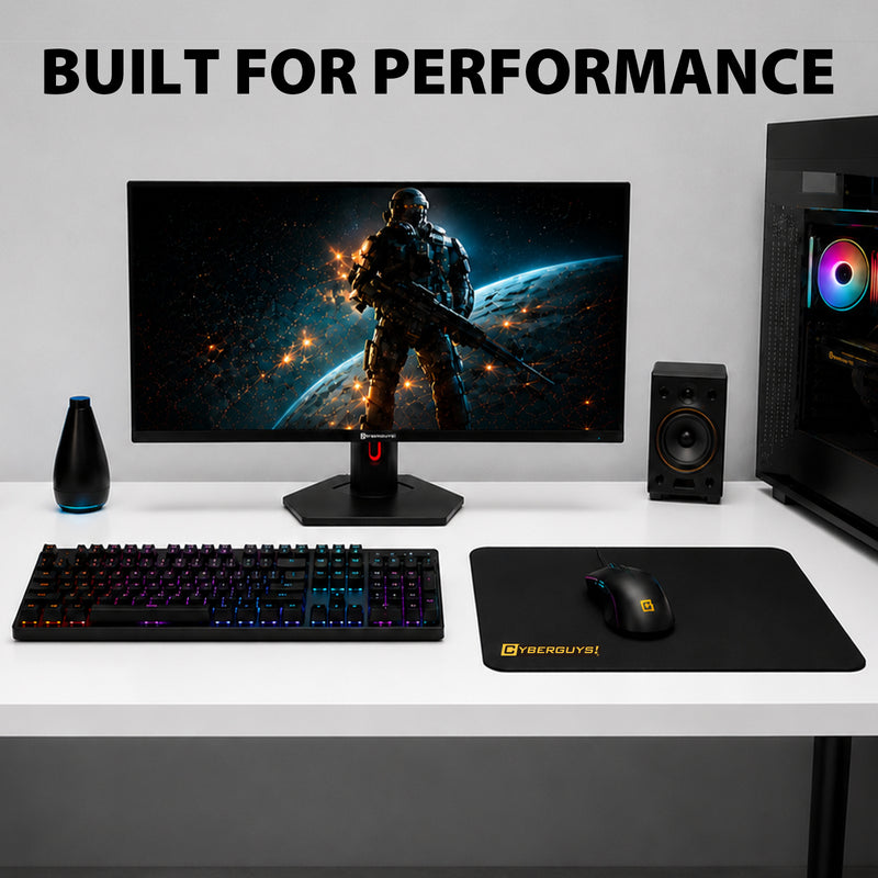 Cyberguys Premium Gaming Mouse Pad, Speed Surface with Anti-Slip Base, 15.4" X 17.7"