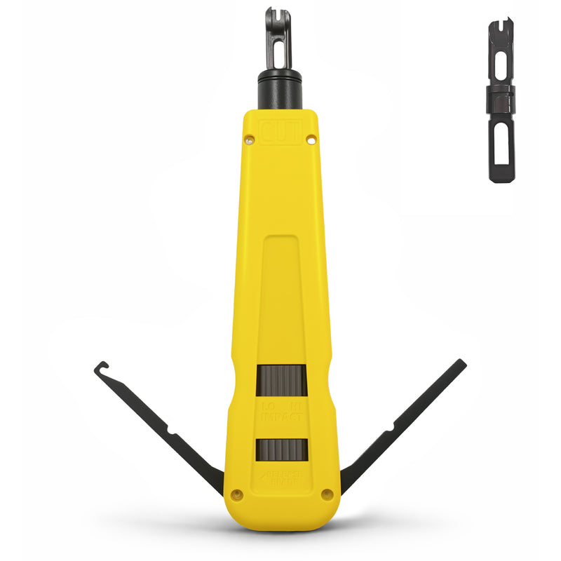 Cyberguys Punch Down Tool with 110 and 66 Blades, Adjustable Impact