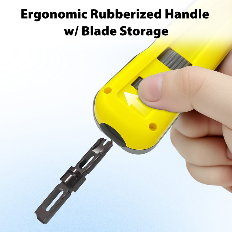 Cyberguys Punch Down Tool with 110 and 66 Blades, Adjustable Impact