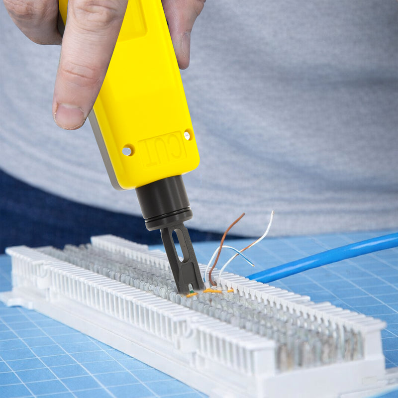 Cyberguys Punch Down Tool with 110 and 66 Blades, Adjustable Impact