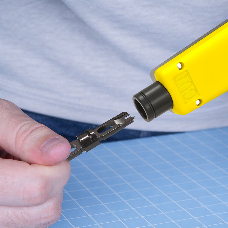 Cyberguys Punch Down Tool with 110 and 66 Blades, Adjustable Impact