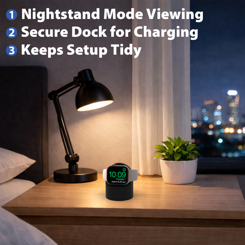 Cyberguys Apple Watch Silicone Charger Stand