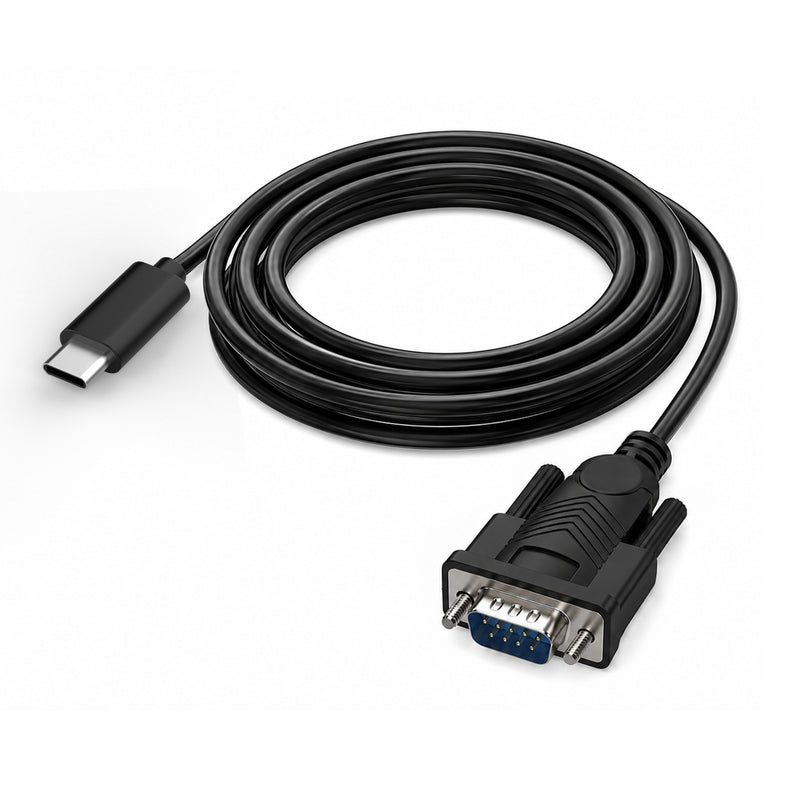 Cyberguys USB-C to RS232 Serial Cable, DB9 Plug and Play Adapter