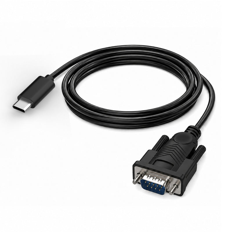 Cyberguys USB-C to RS232 Serial Cable, DB9 Plug and Play Adapter