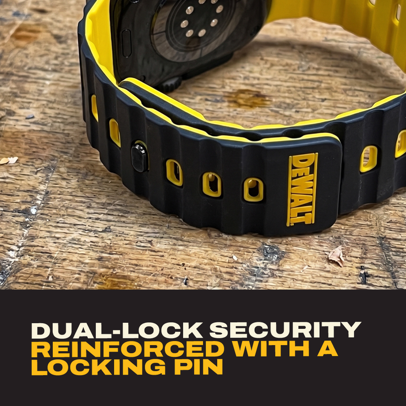 DEWALT Magnetic Apple Watch Band, Rugged Silicone for 44mm to 49mm