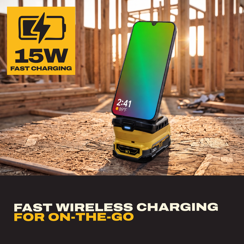 DEWALT Wireless Charger Stand – Compatible with DEWALT 20V MAX Batteries