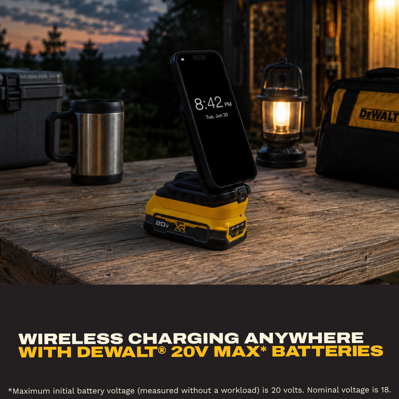 DEWALT Wireless Charger Stand – Compatible with DEWALT 20V MAX Batteries