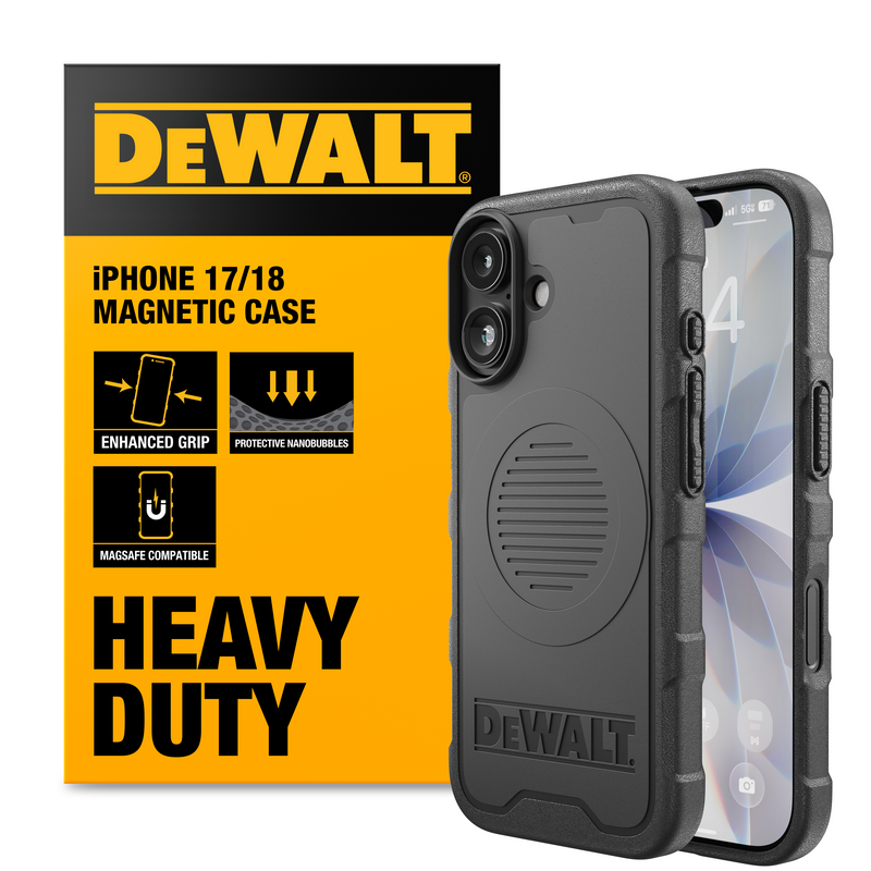 DEWALT Heavy Duty MagSafe Case for iPhone 17 and 18, Shockproof Drop Protection