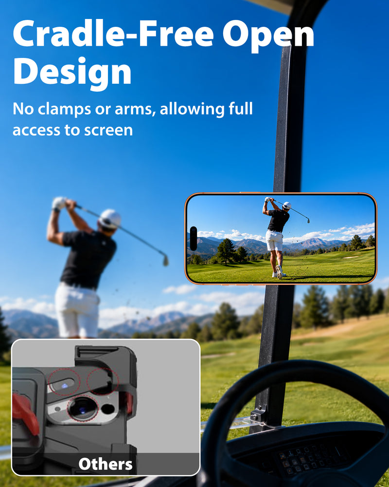 Travel Depot Magnetic Golf Cart Phone Holder, MagSafe Compatible 360° Mount