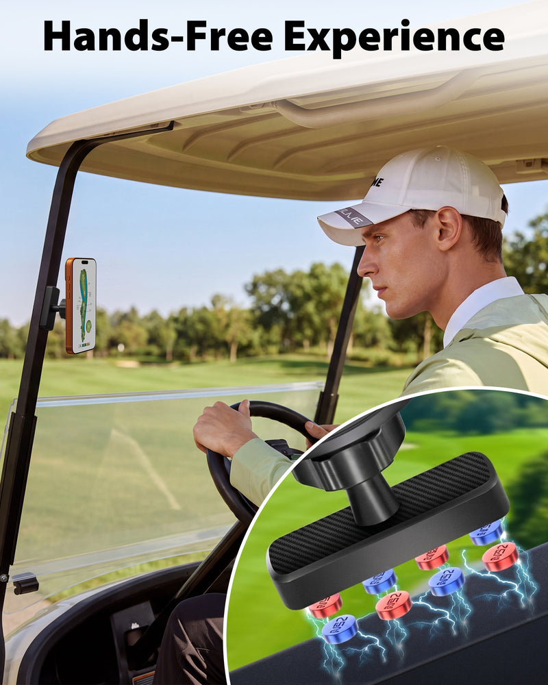 Travel Depot Magnetic Golf Cart Phone Holder, MagSafe Compatible 360° Mount