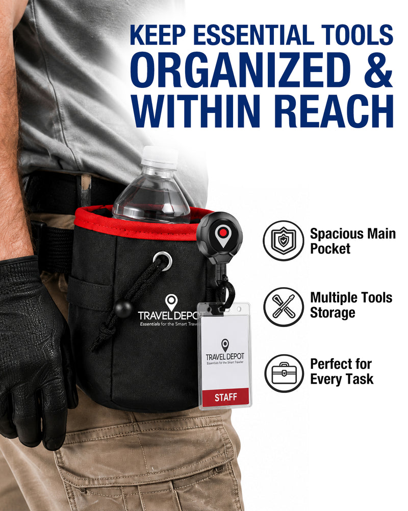 Travel Depot Tool Pouch with Belt Attachment – Heavy Duty Utility Holder