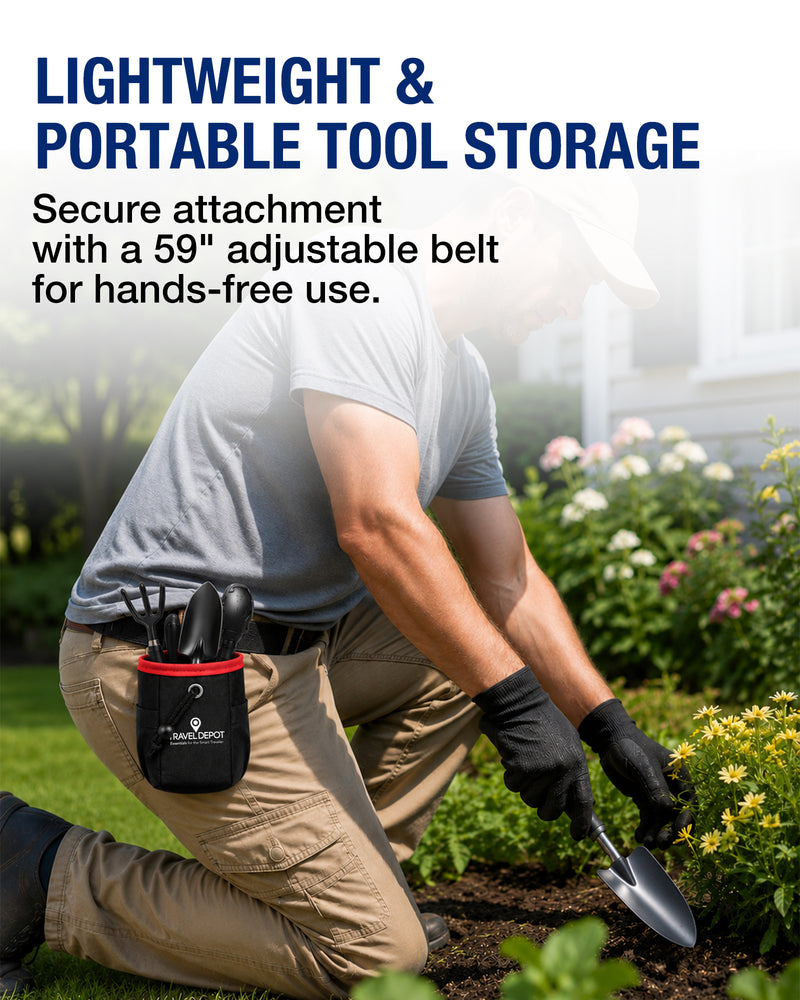 Travel Depot Tool Pouch with Belt Attachment – Heavy Duty Utility Holder