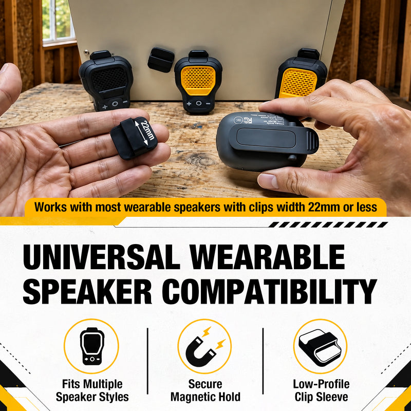 Cyberguys Magnetic Clip Sleeve for DEWALT Wearable Speaker, Universal Mount