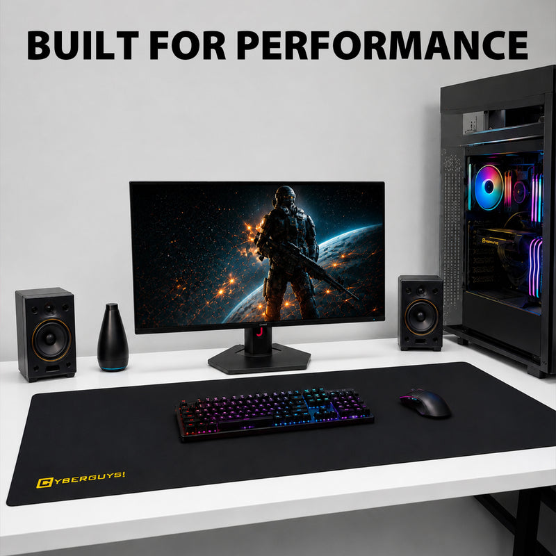 Cyberguys Premium Gaming Mouse Pad, Speed Surface with Anti-Slip Base, 15.4" X 35"