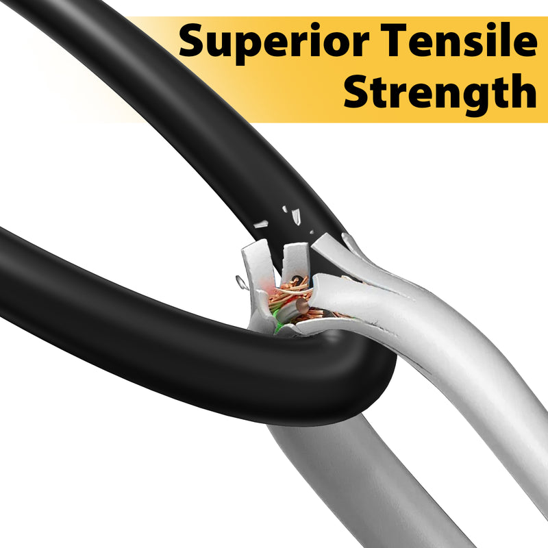 Heavy-Duty Extension Cord 14in – 3-Prong Short Power Outlet Saver, UL Listed 16 AWG