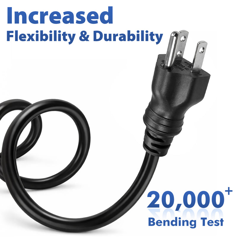 NEMA 5-15P to S-Lock C13 Power Cord – 18AWG Secure Locking Power Cable