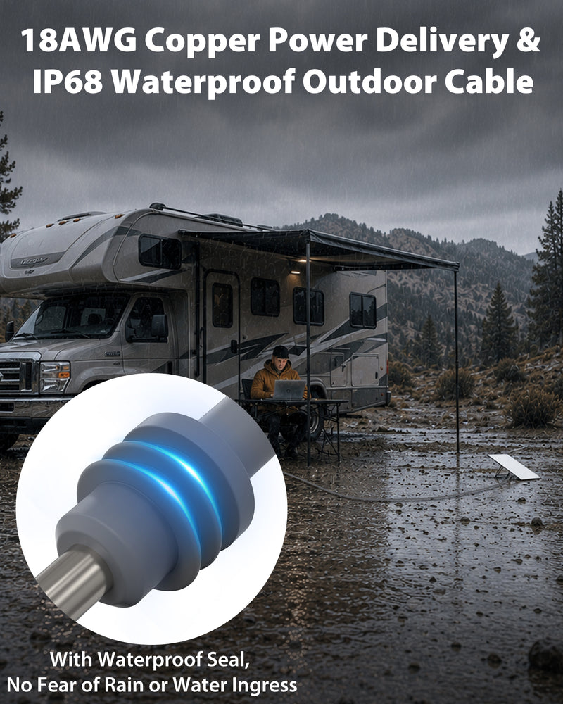 Cyberguys USB-C to DC Power Cable for Starlink Mini, 100W Waterproof Heavy Duty