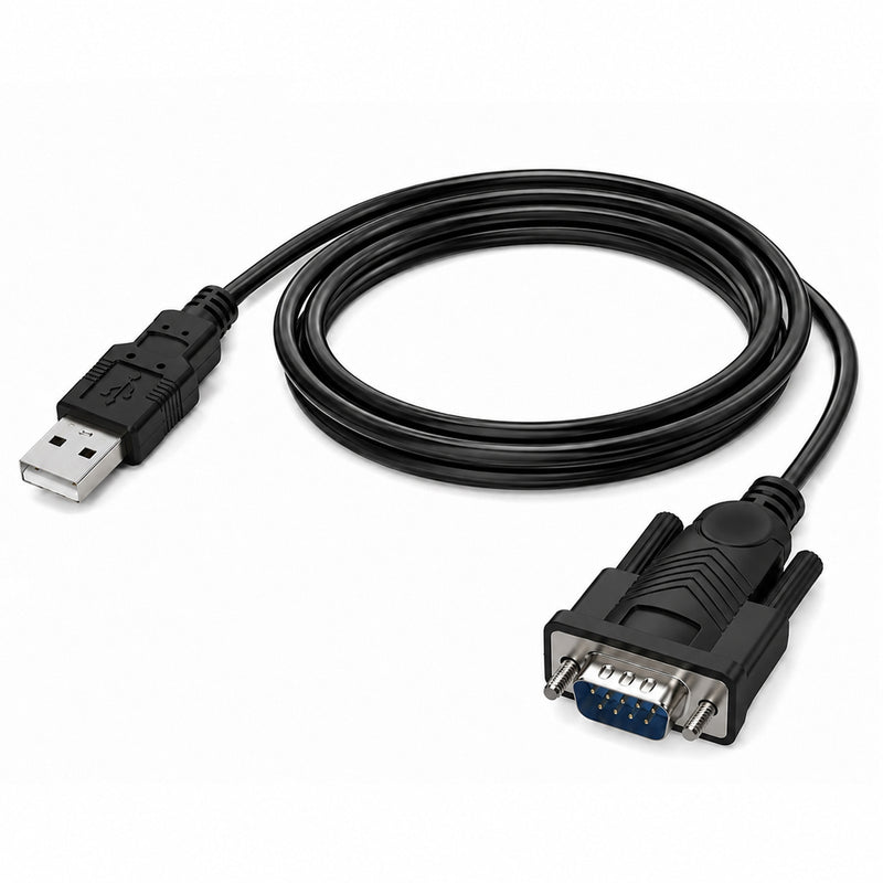 Cyberguys USB-A to RS232 Serial Cable with FTDI Chip, DB9 Plug and Play