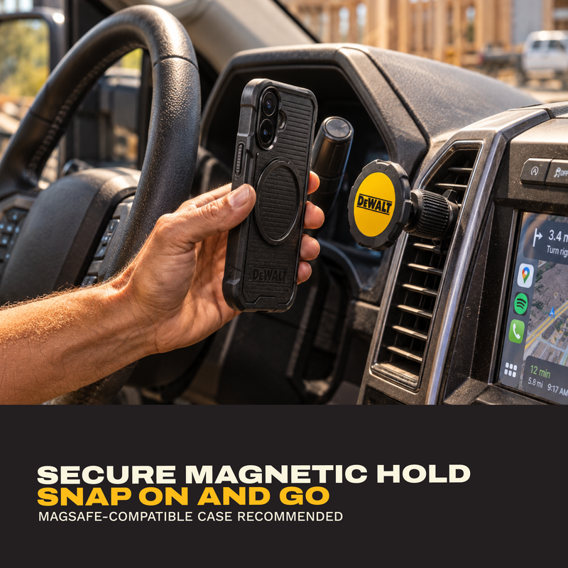 DEWALT Magnetic Car Phone Mount Kit, MagSafe Vent and Dashboard 2-in-1