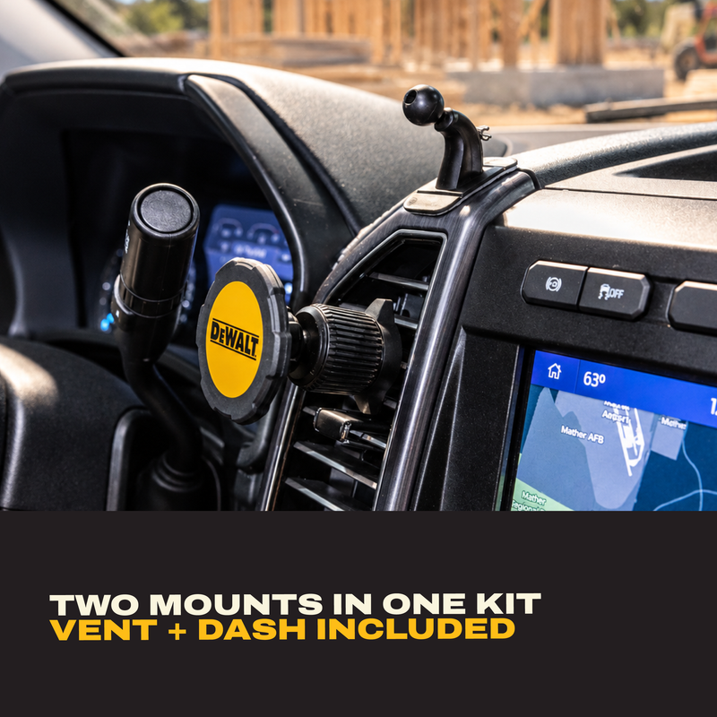 DEWALT Magnetic Car Phone Mount Kit, MagSafe Vent and Dashboard 2-in-1