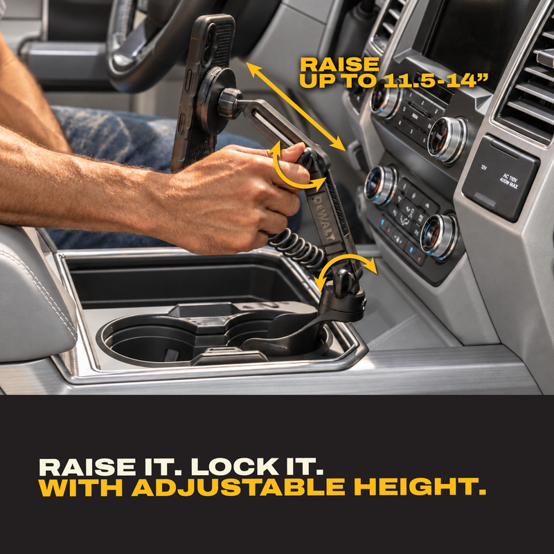 DEWALT Magnetic Wireless Charging Cup Holder Phone Mount, MagSafe Compatible