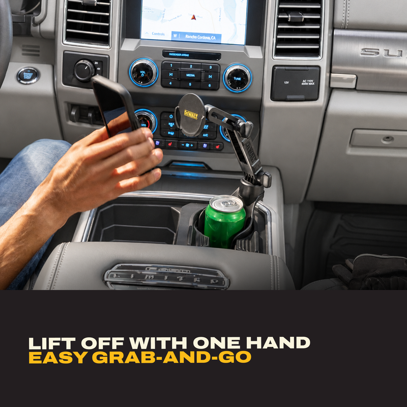 DEWALT Magnetic Wireless Charging Cup Holder Phone Mount, MagSafe Compatible