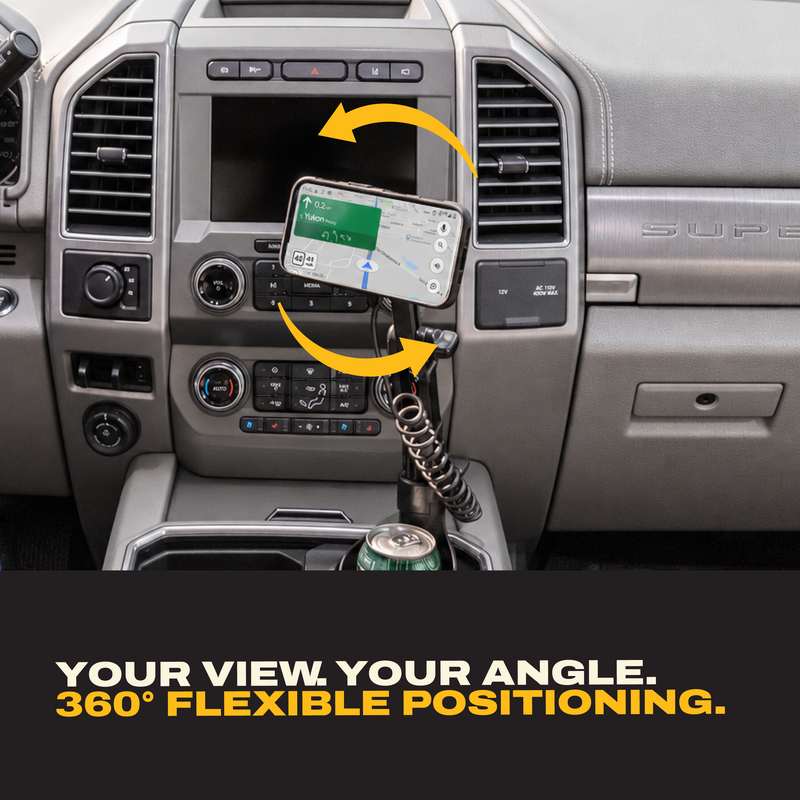 DEWALT Magnetic Wireless Charging Cup Holder Phone Mount, MagSafe Compatible