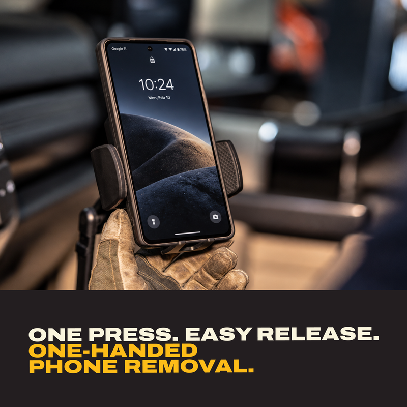 DEWALT Cup Holder Phone Mount for Car, Adjustable Crane Arm Universal Cradle