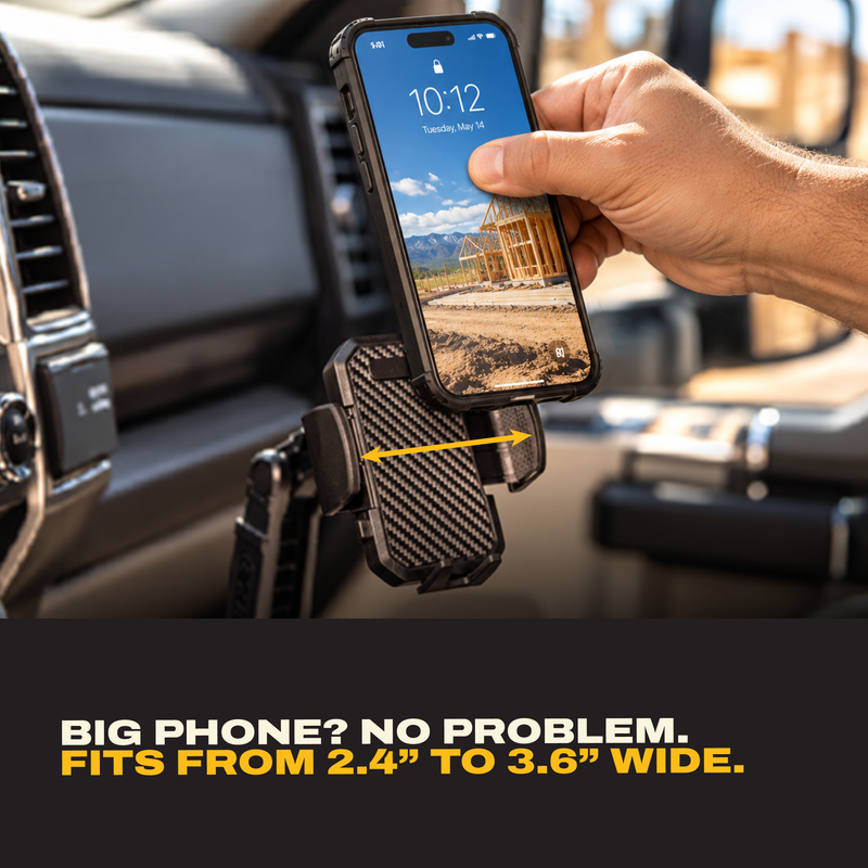 DEWALT Cup Holder Phone Mount for Car, Adjustable Crane Arm Universal Cradle