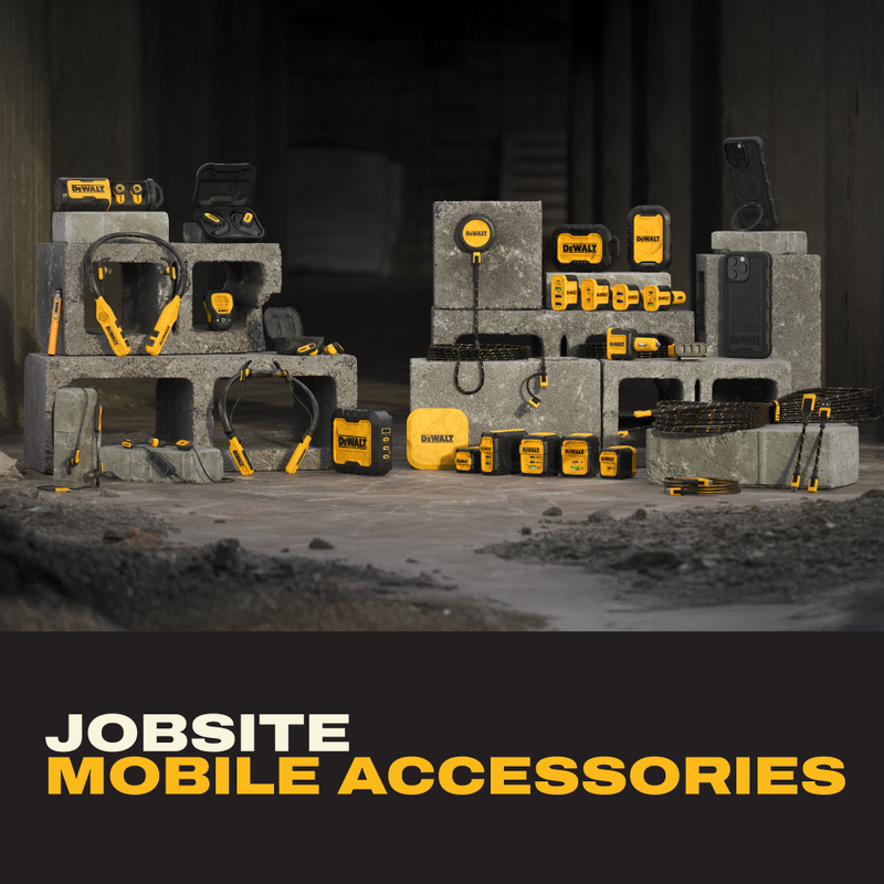 DEWALT Wearable Clip-On Bluetooth Speaker with LED Work Light, 12H Runtime