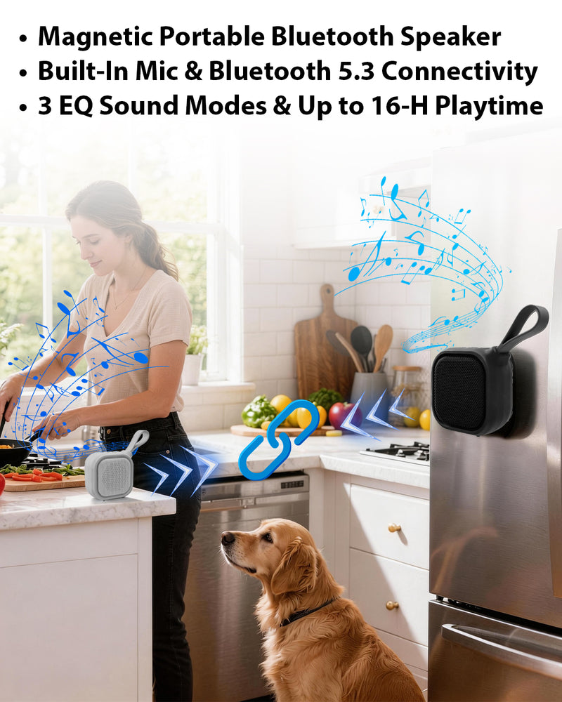 Travel Depot Magnetic Wireless Bluetooth Speaker, IP67 Waterproof Portable