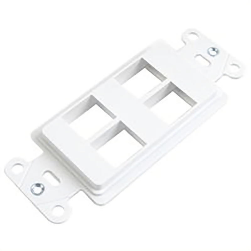 LEGRAND DECORATOR OUTLET STRAP, 4 PORT, WHITE