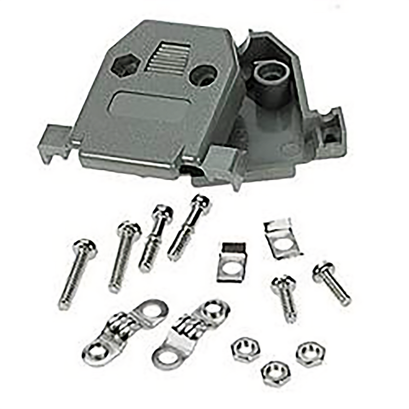 DA15 D-Sub Plastic Hood, Gray – Connector Cover with Strain Relief