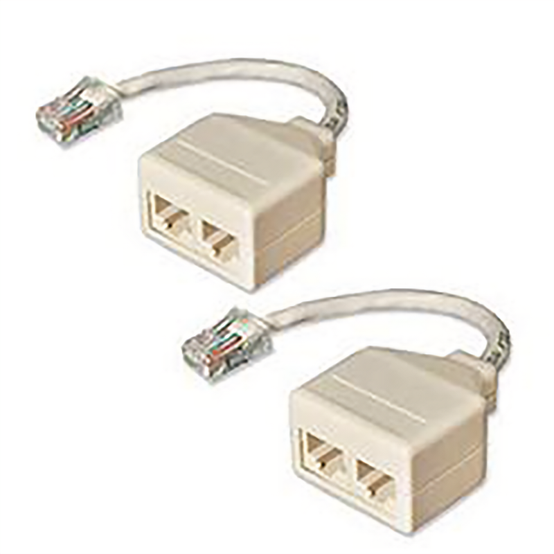 NETWORK PAIR SPLITTER, 10BASE-T, CAT5, 2 PACK