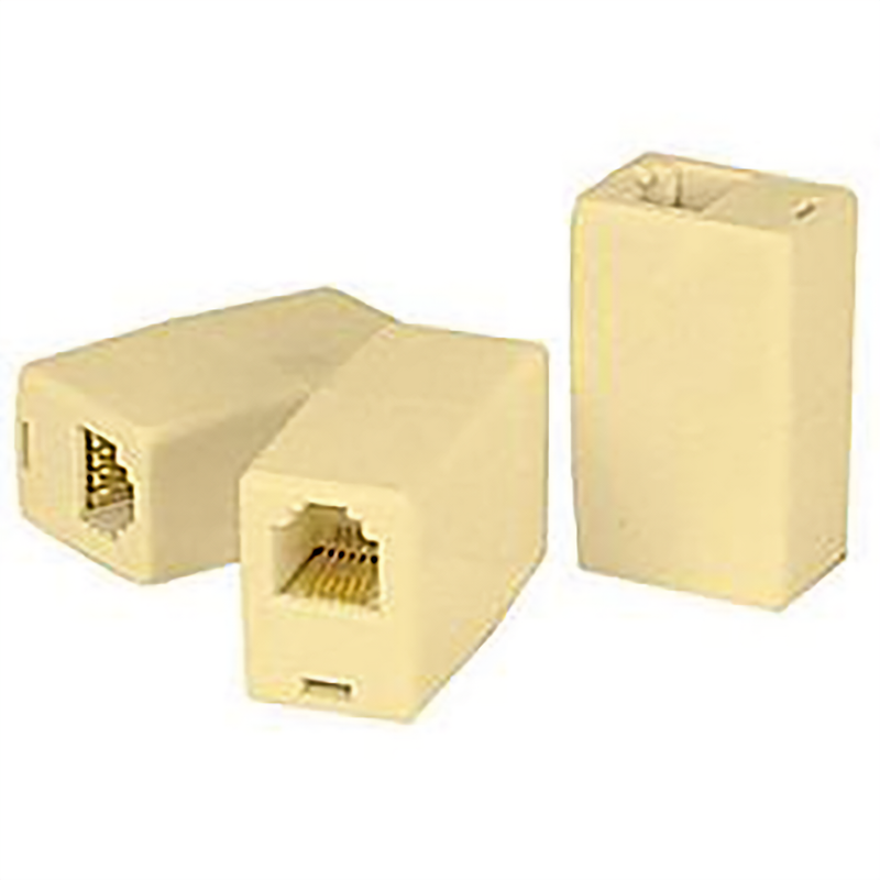RJ25 TELEPHONE LINE COUPLER, 6P6C, STRAIGHT-THRU